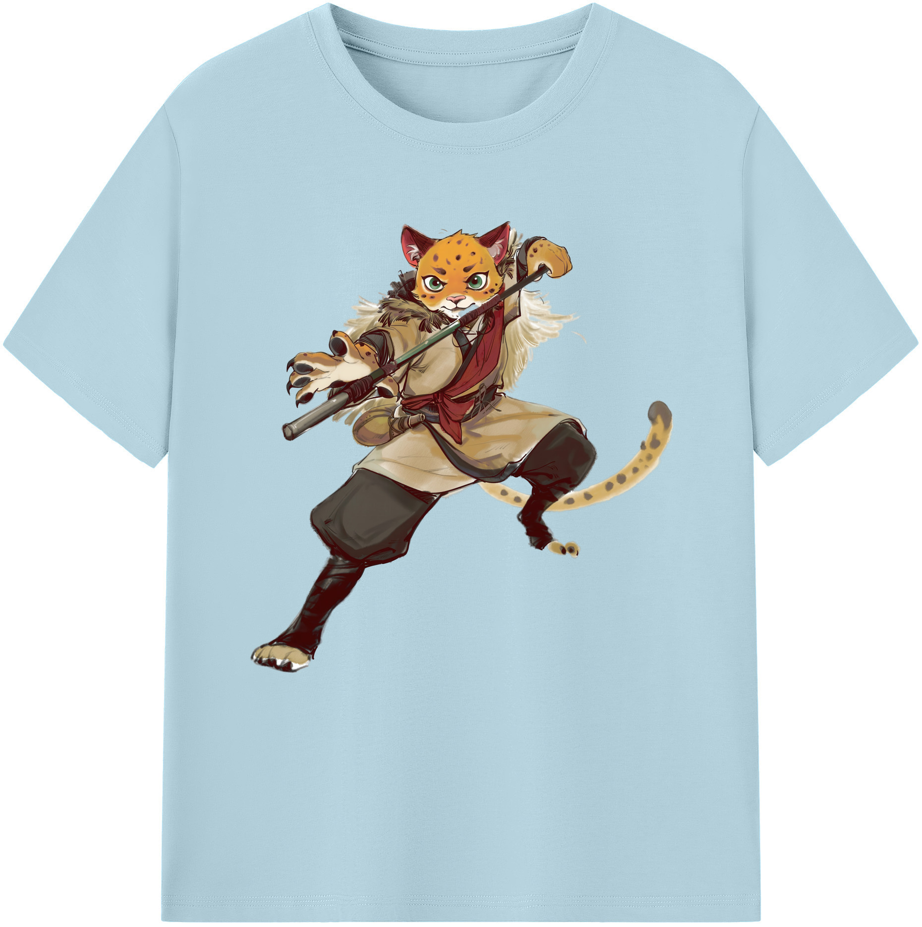 （画像用） Ne Zha 2 ナタ 魔童の大暴れ 綿100％半袖Tシャツ（フロントプリント）